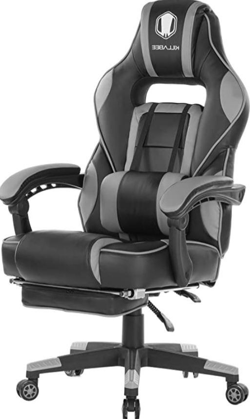 Killabee Leather Massage Gaming Chair With Footrest